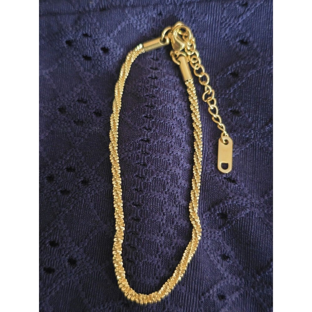 18k gold plated Over Stainless Steel 6inch With Extender bracelet
